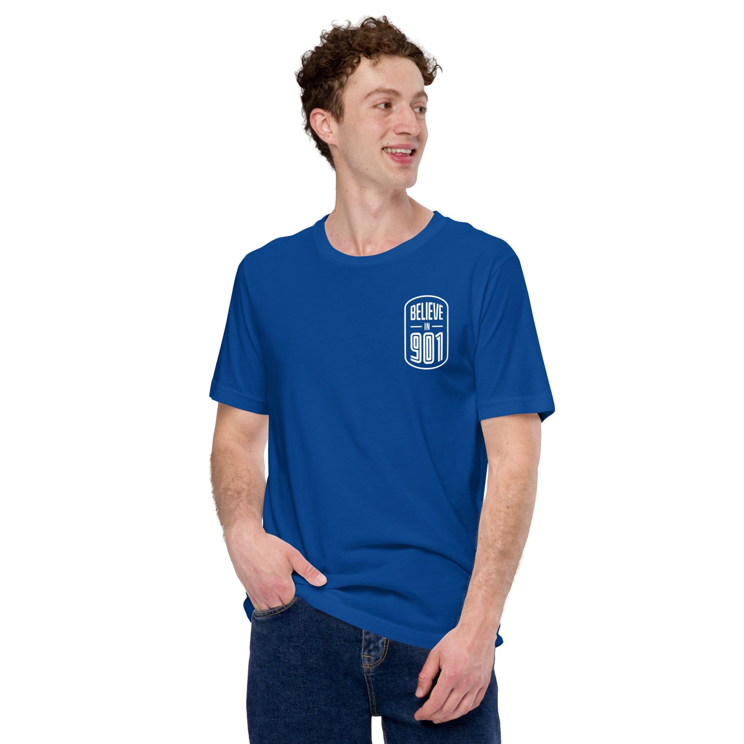 Believe In 901 T Shirt (Blue with White logo)